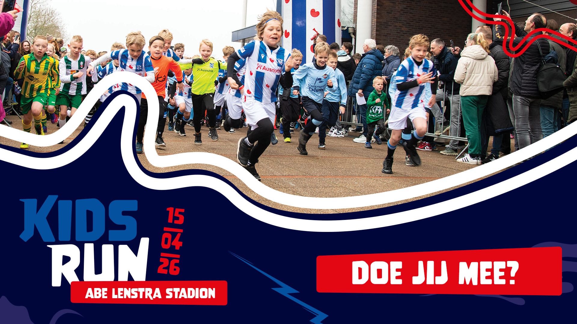 Grote Kidsrun bij sc Heerenveen op 15 april