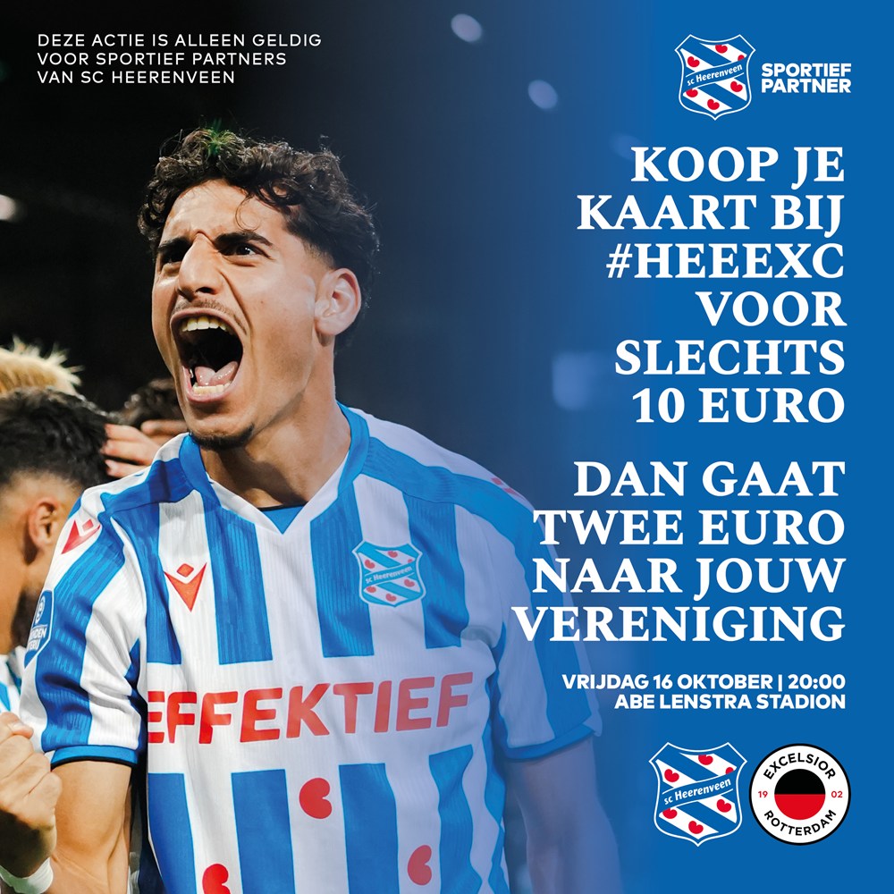 Kaartenactie: sc Heerenveen – Excelsior
