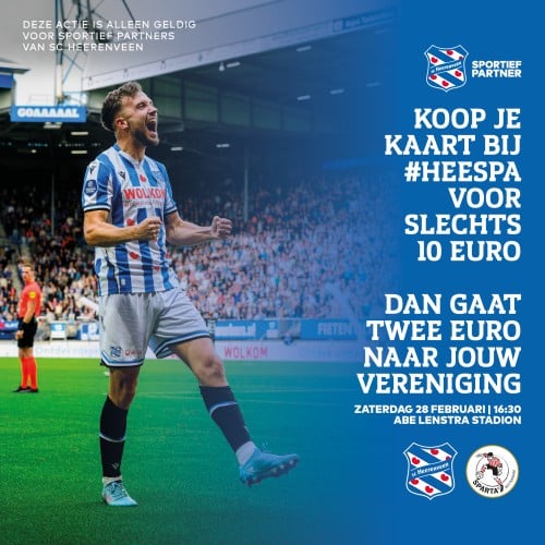 Met korting naar Heerenveen – Sparta en steun vv Oerterp